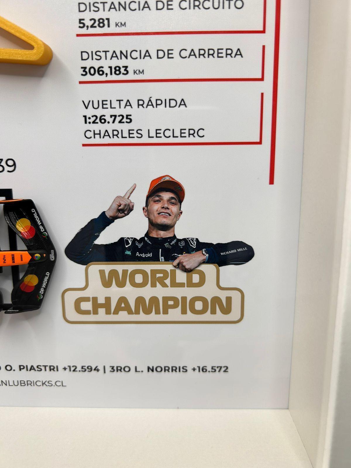 Cuadro Decorativo GP de Abu Dabi 2025 Lando Norris Campeón del Mundo F1 McLaren-2
