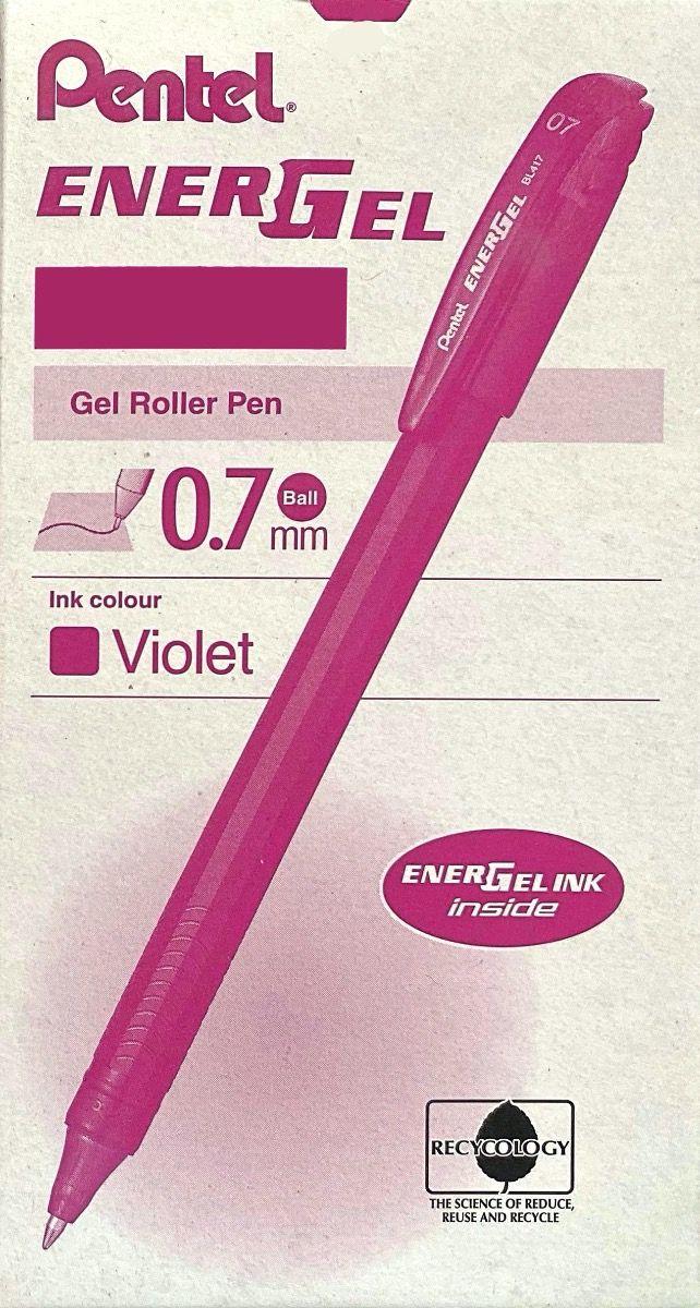 Roller Energel Lapiz Gel Pentel Makkuro 0,7mm Violet - 12uni-0