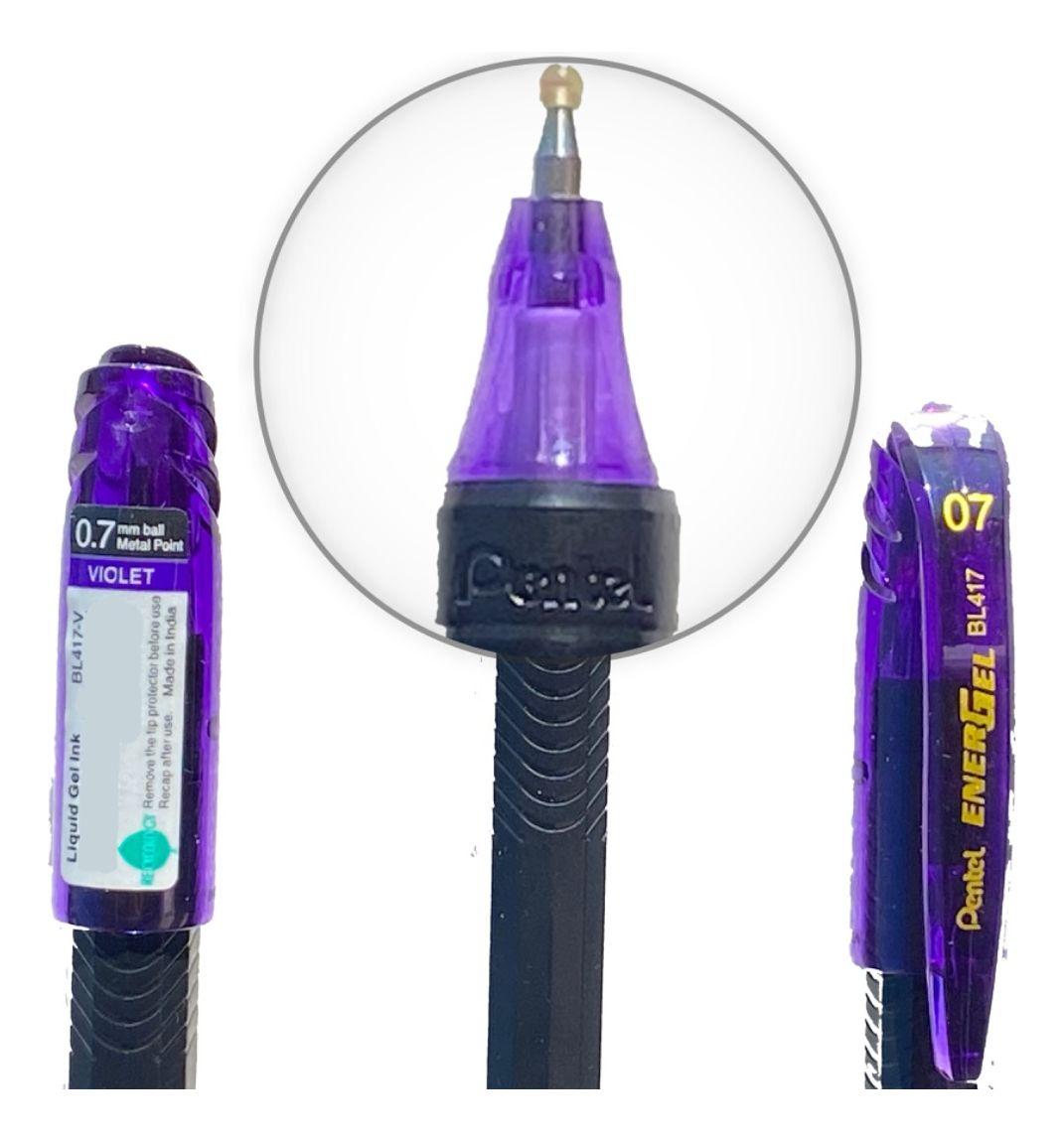 Roller Energel Lapiz Gel Pentel Makkuro 0,7mm Violet - 12uni-4