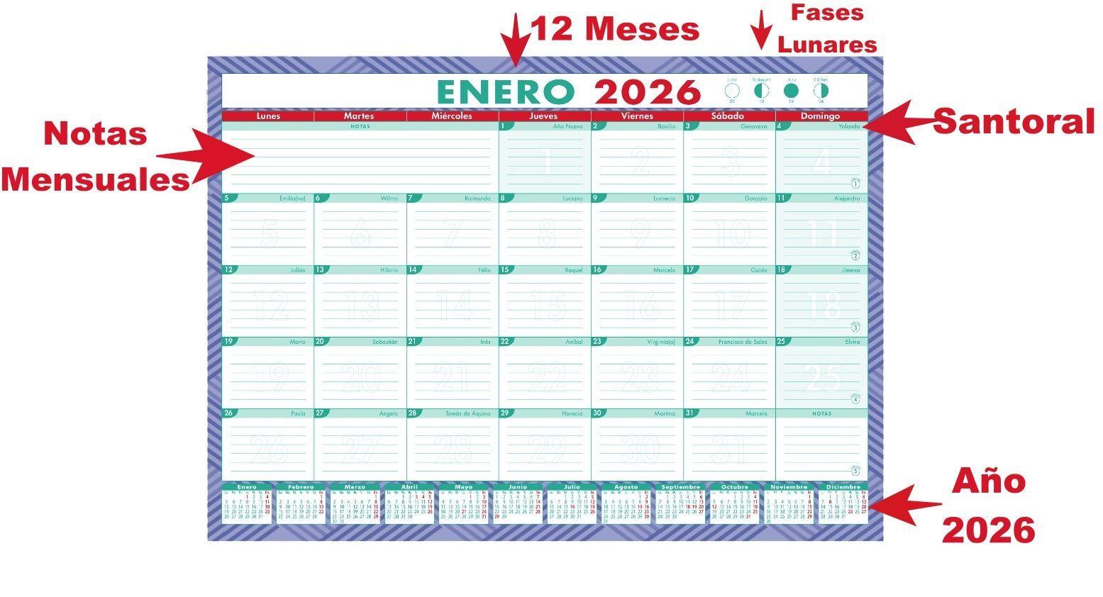 Agenda Buho Profesor 2026 + Calendario Escritorio 2026-6