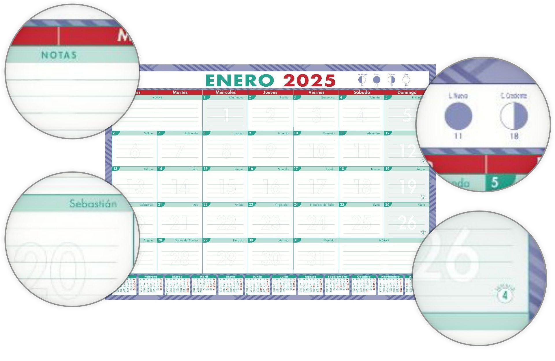 Planner Calendario Agenda Mensual De Escritorio Trabajo-1