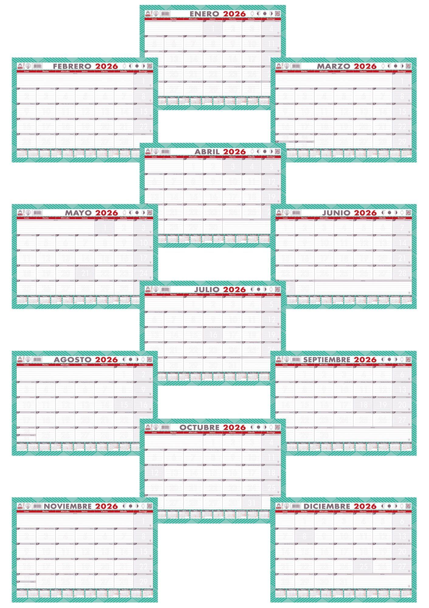 Planner Calendario Agenda Mensual De Escritorio Trabajo-3
