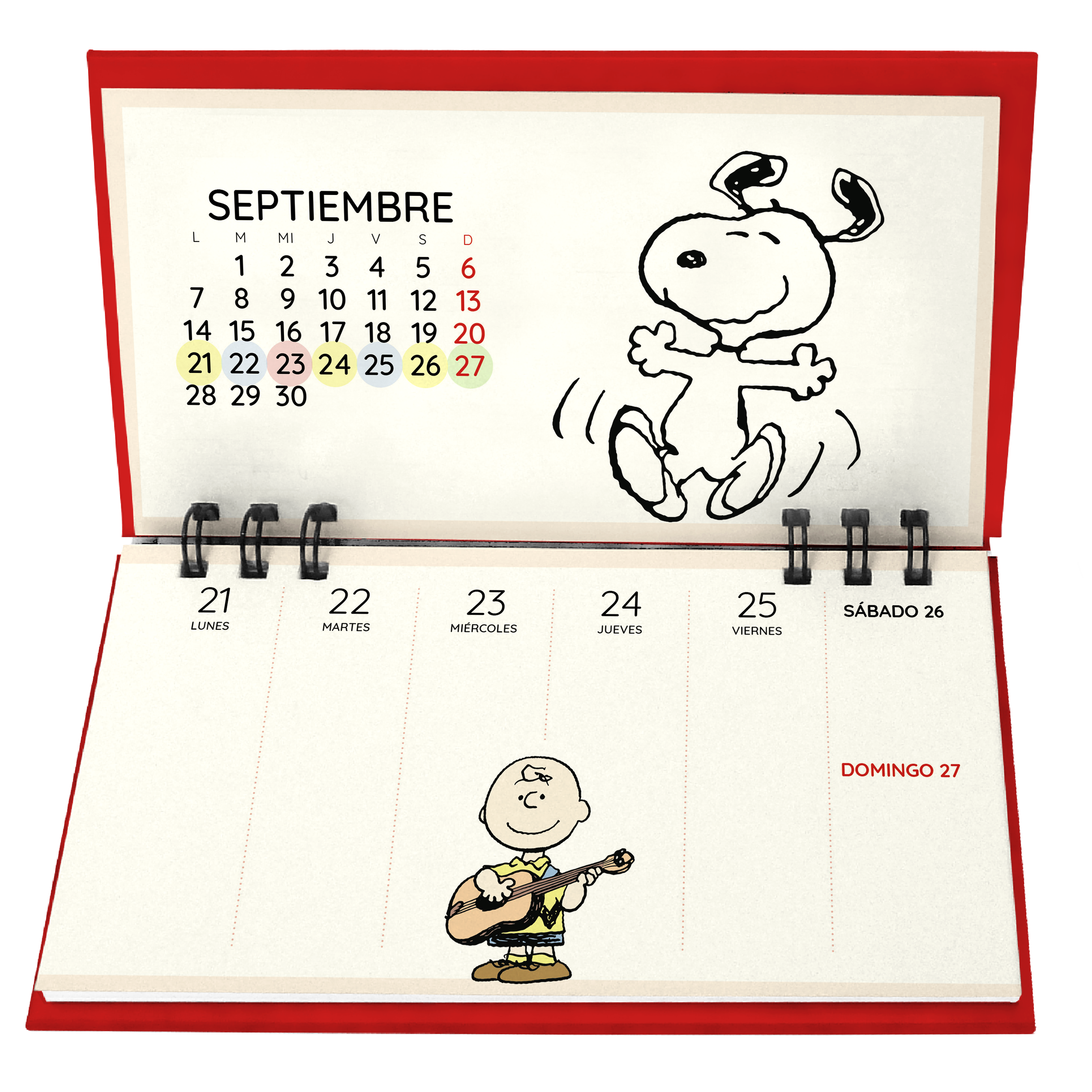 Calendario Agenda d Escritorio Snoopy Nuestro Ritmo 2026-2