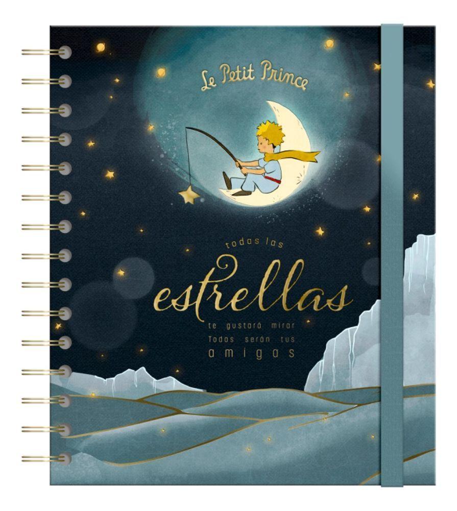 Libreta Lujo Cuaderno EL PRINCIPITO ESTRELLA + Lapices Gel-1