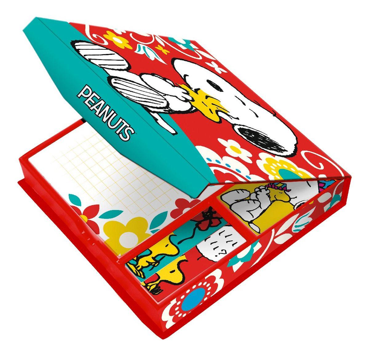 Caja Magnetica Lujo Notas y Block SNOOPY COLOR + Lapiz Gel-3