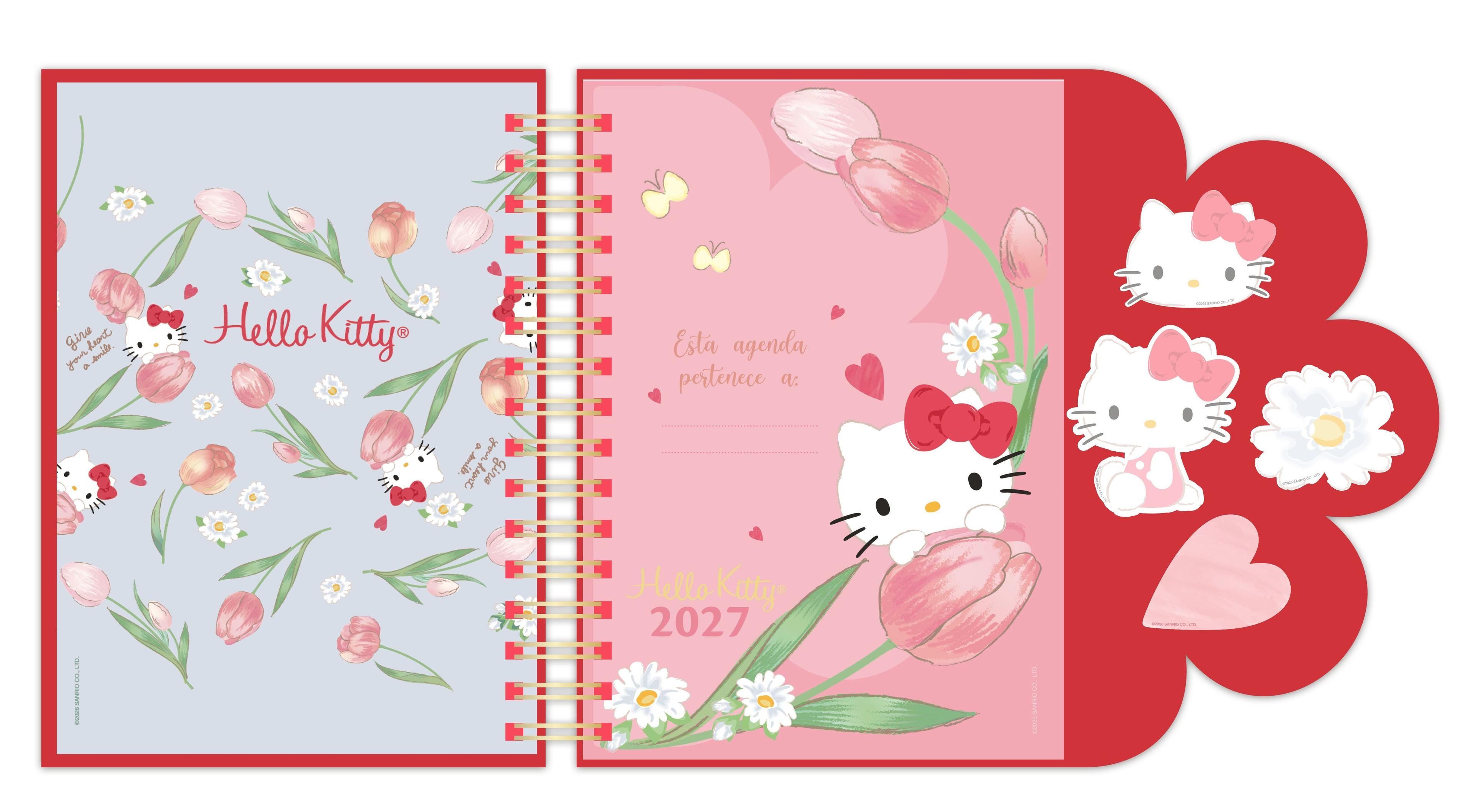 Agenda Ascott Hello Kitty 2027 17,8x23,5 cm Espiral-1