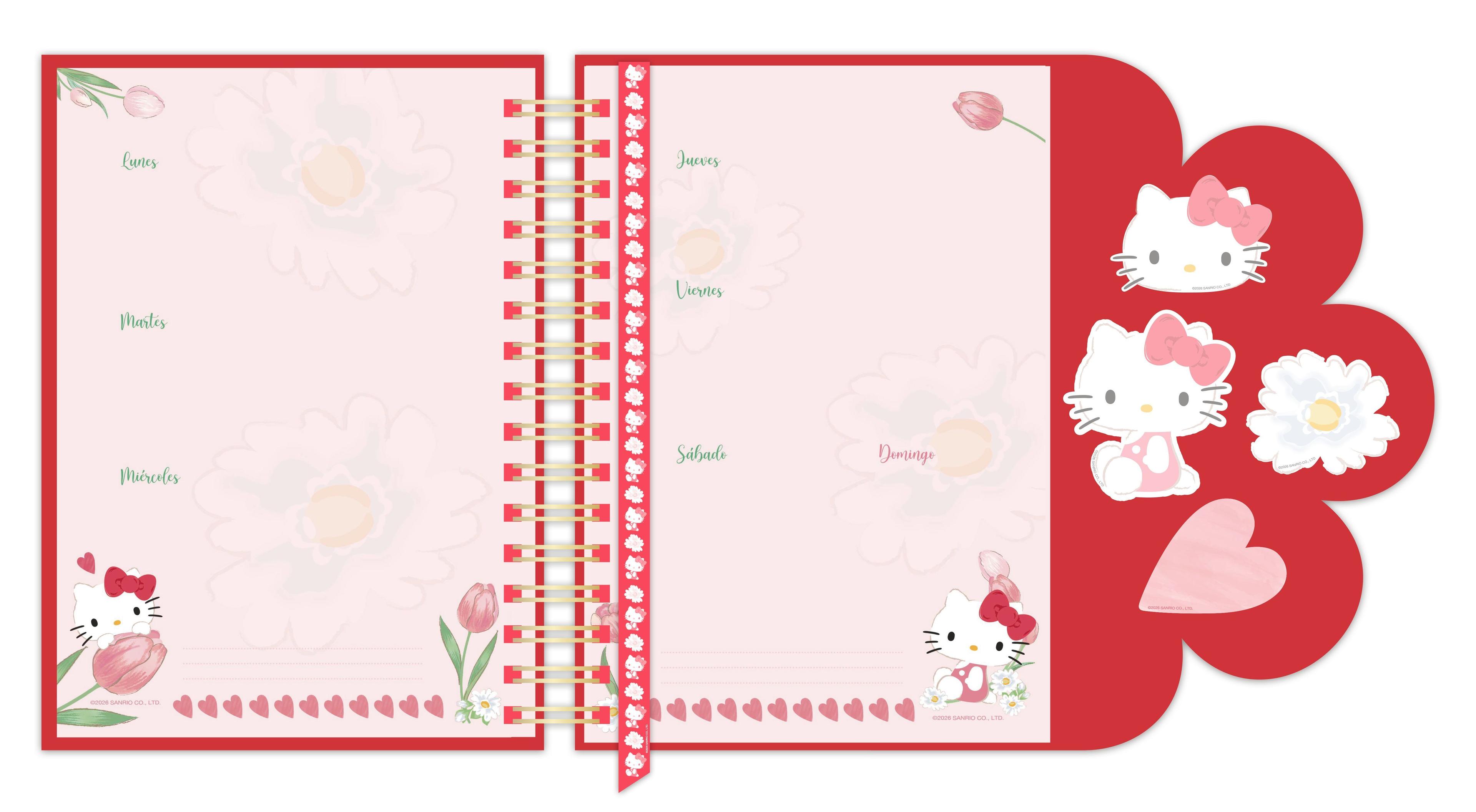 Agenda Ascott Hello Kitty 2027 17,8x23,5 cm Espiral-2