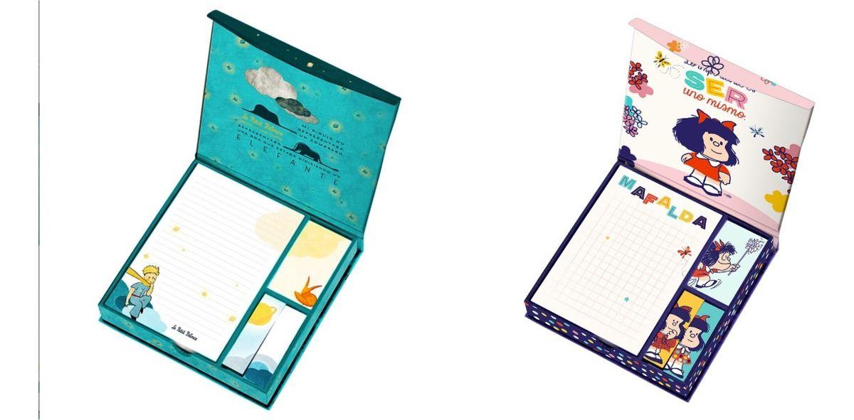 Cajas Magneticas Lujo Notas y Block PRINCIPITO + MAFALDA-0