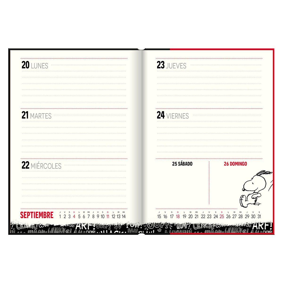 Agenda Snoopy Cape Cruzader Mini Semana Vista 2023-3
