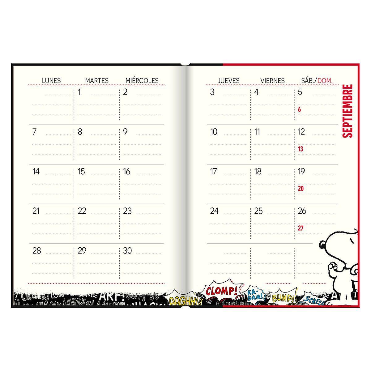 Agenda Snoopy Cape Cruzader Mini Semana Vista 2023-2