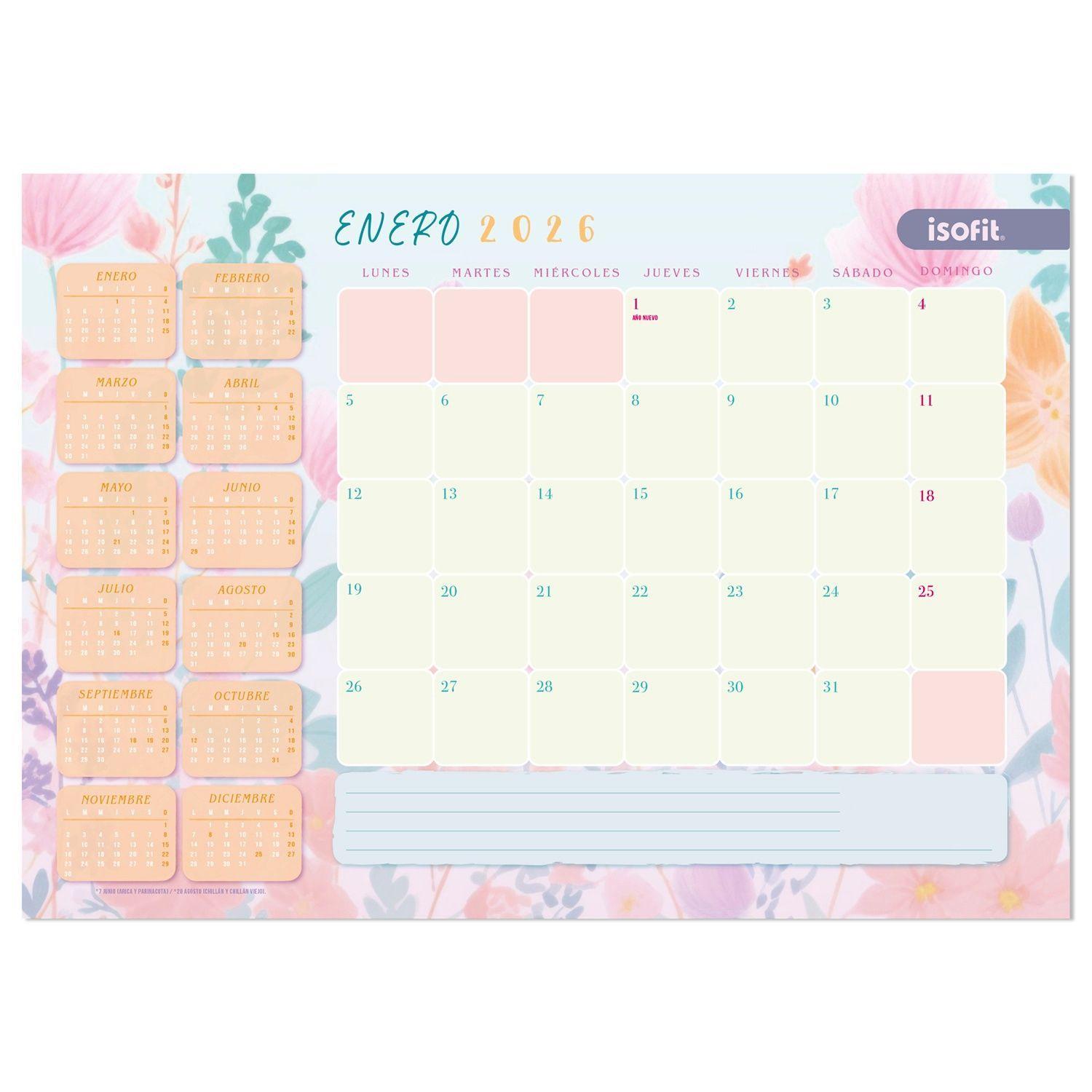 Planner Calendario Agenda Mensual Escritorio Mujer - 10uni-1