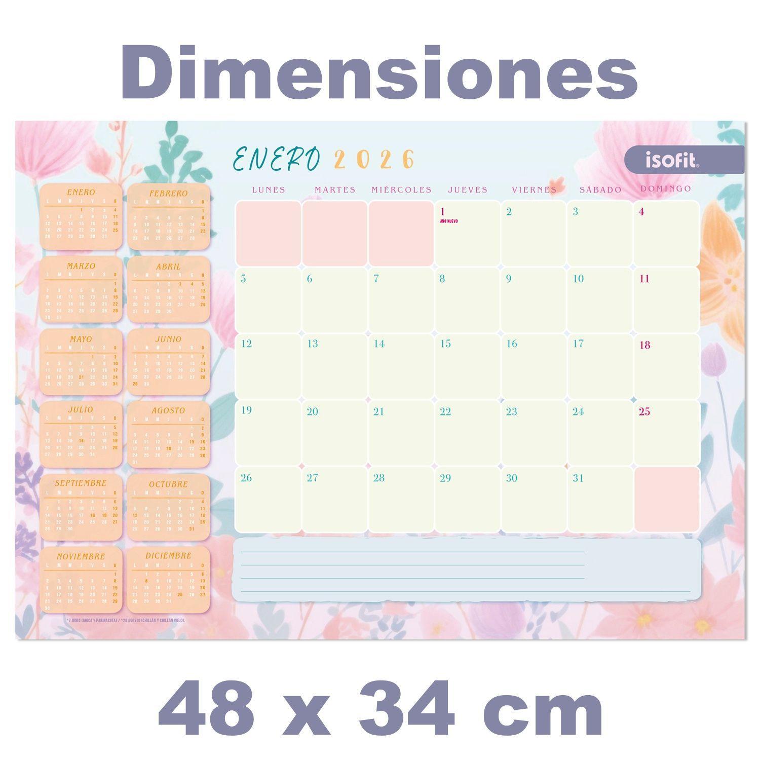 Planner Calendario Agenda Mensual Escritorio Mujer - 10uni-5