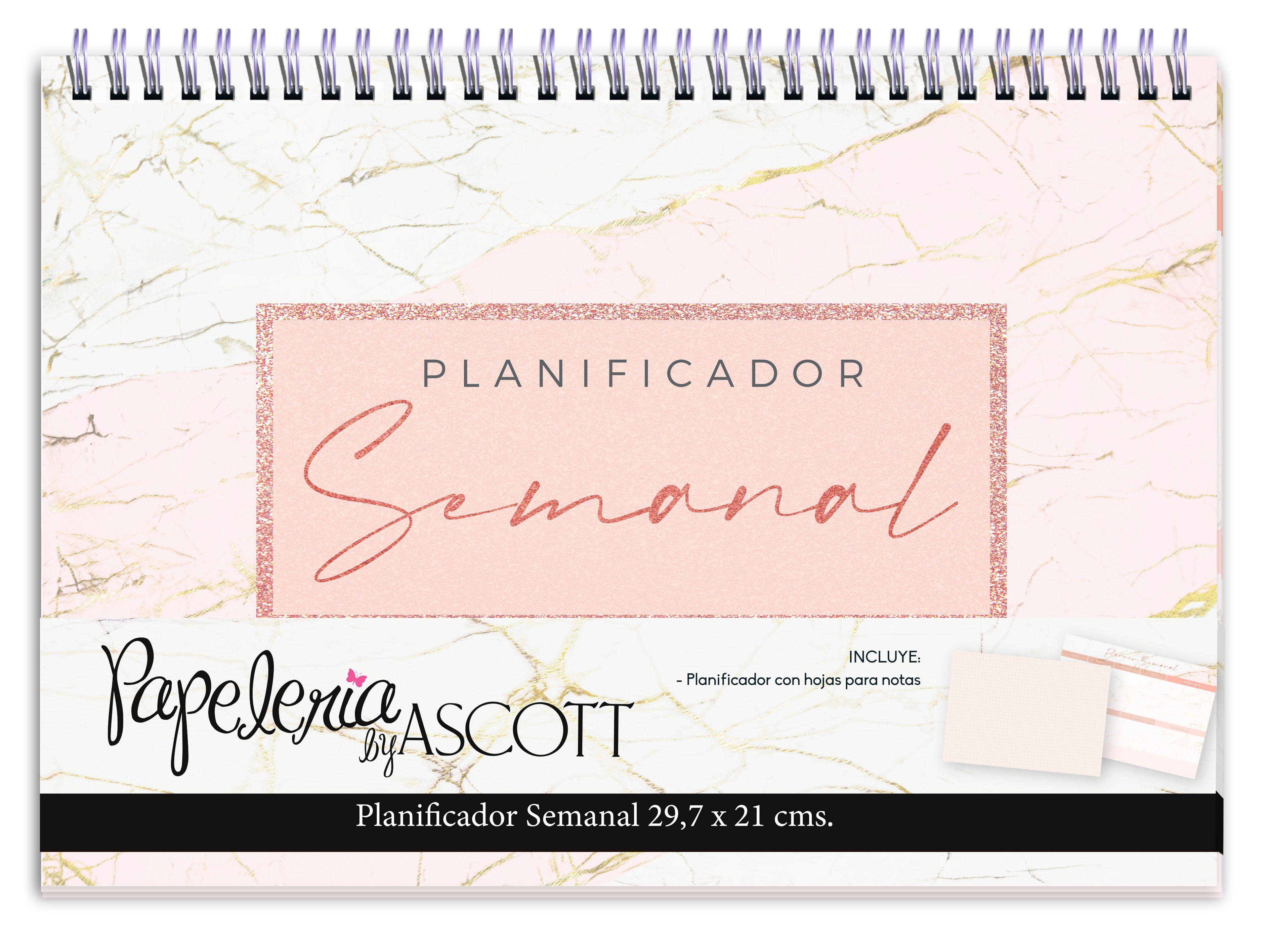 Calendario Agenda Planificador Semanal TD Ascott 80hj Rose-1