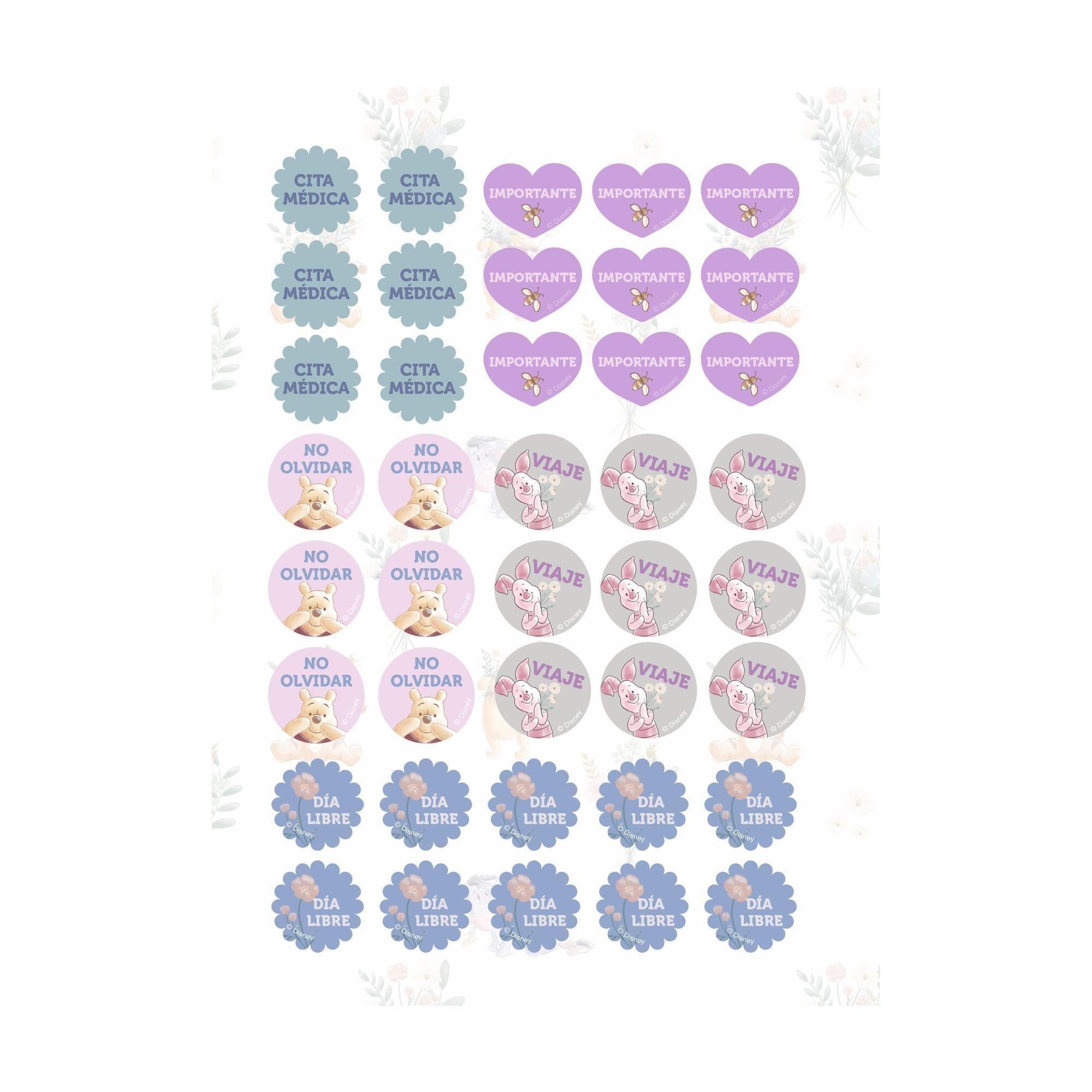 Planner Ascott Winnie Pooh Floral Rosa 2027 17,8x23,5 cm-6