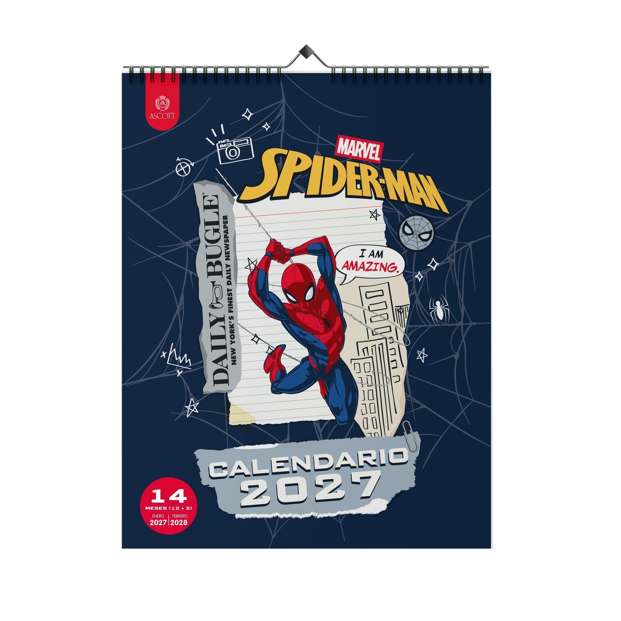 Calendario Pared Ascott Amazing Spiderman 2027 30x40 cm-0