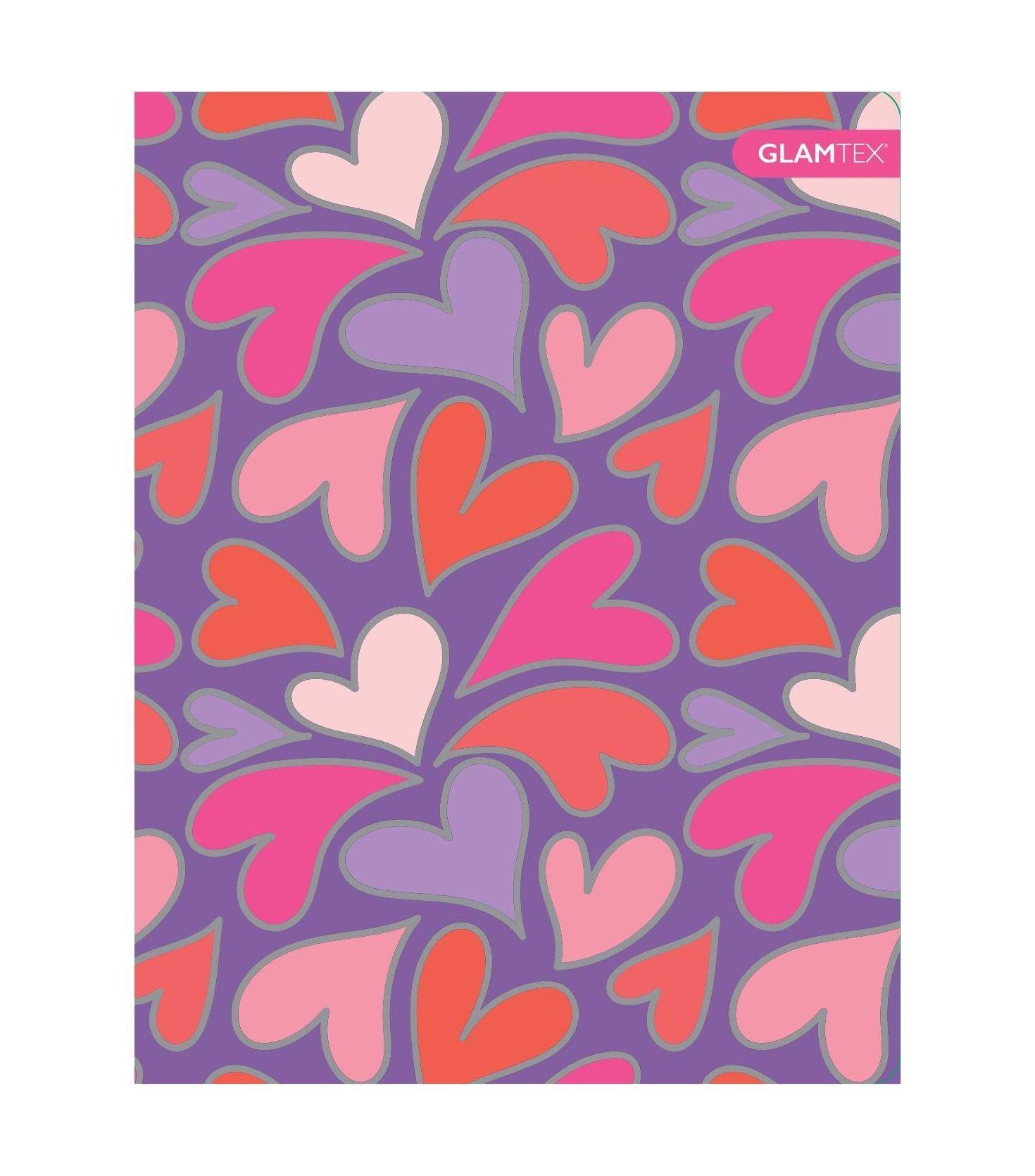 Cuaderno Glamtex Carta 120h 7mm Corazones 4uni-2
