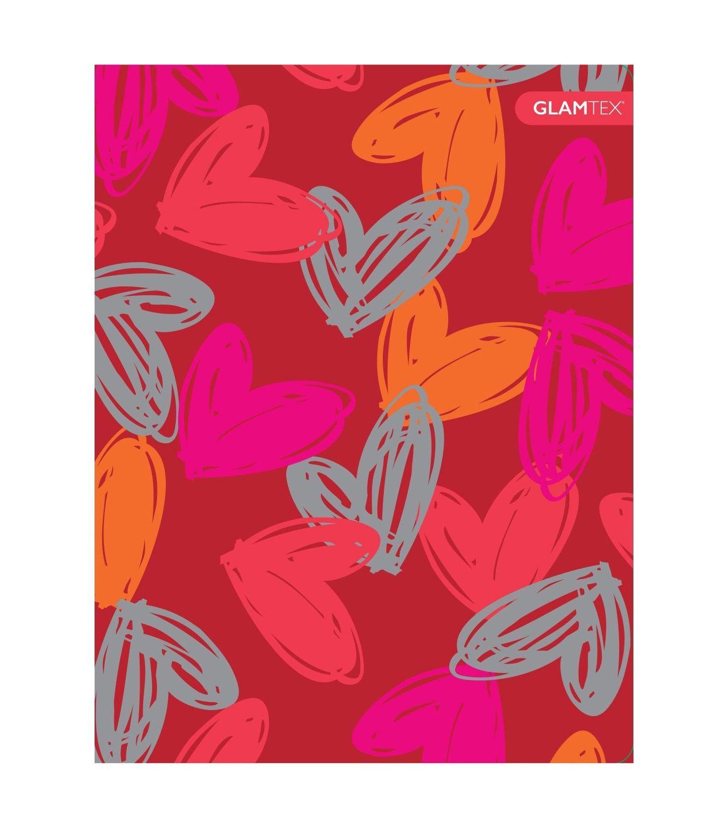 Cuaderno Glamtex Carta 120h 7mm Corazones 4uni-4