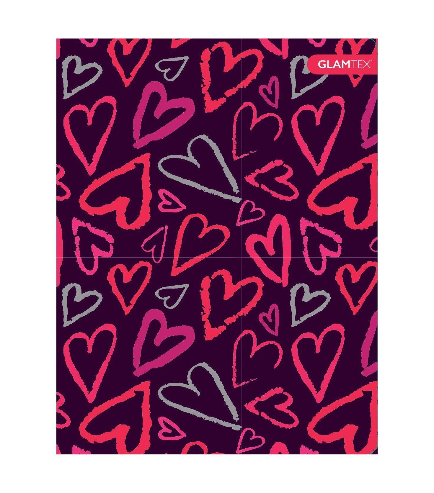 Cuaderno Glamtex Carta 120h 7mm Corazones 4uni-5