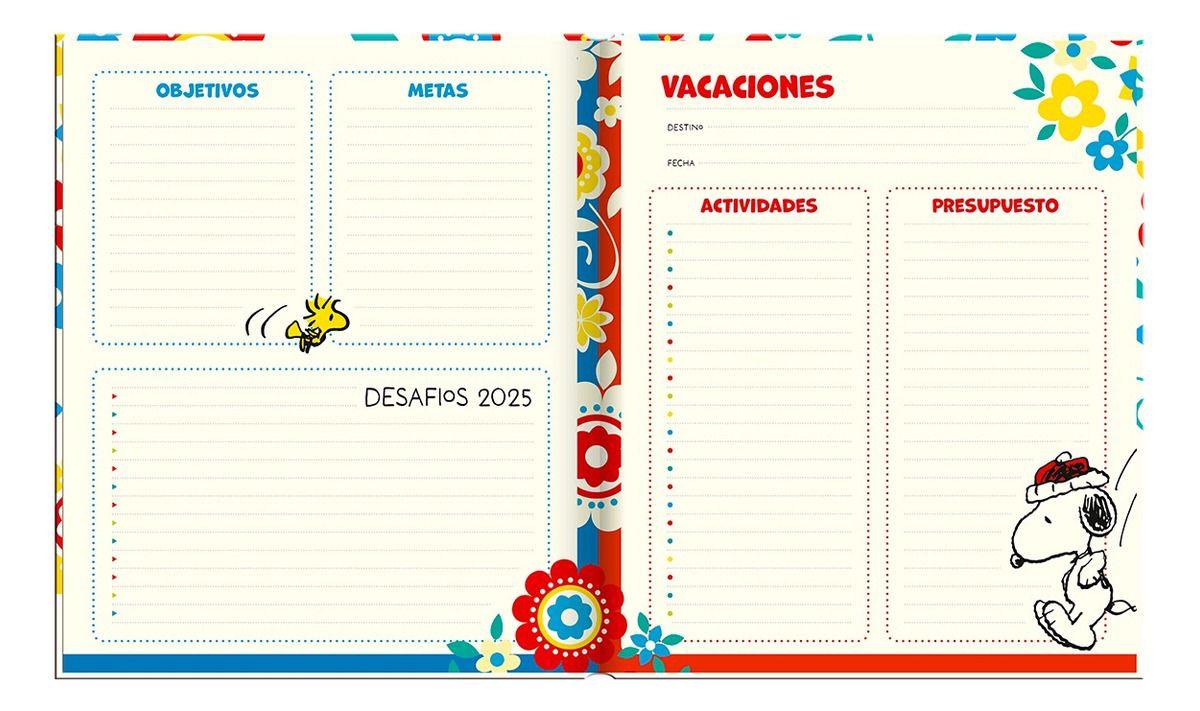 Agenda Snoopy Disfruta la Vida Semana a la Vista 2025-5