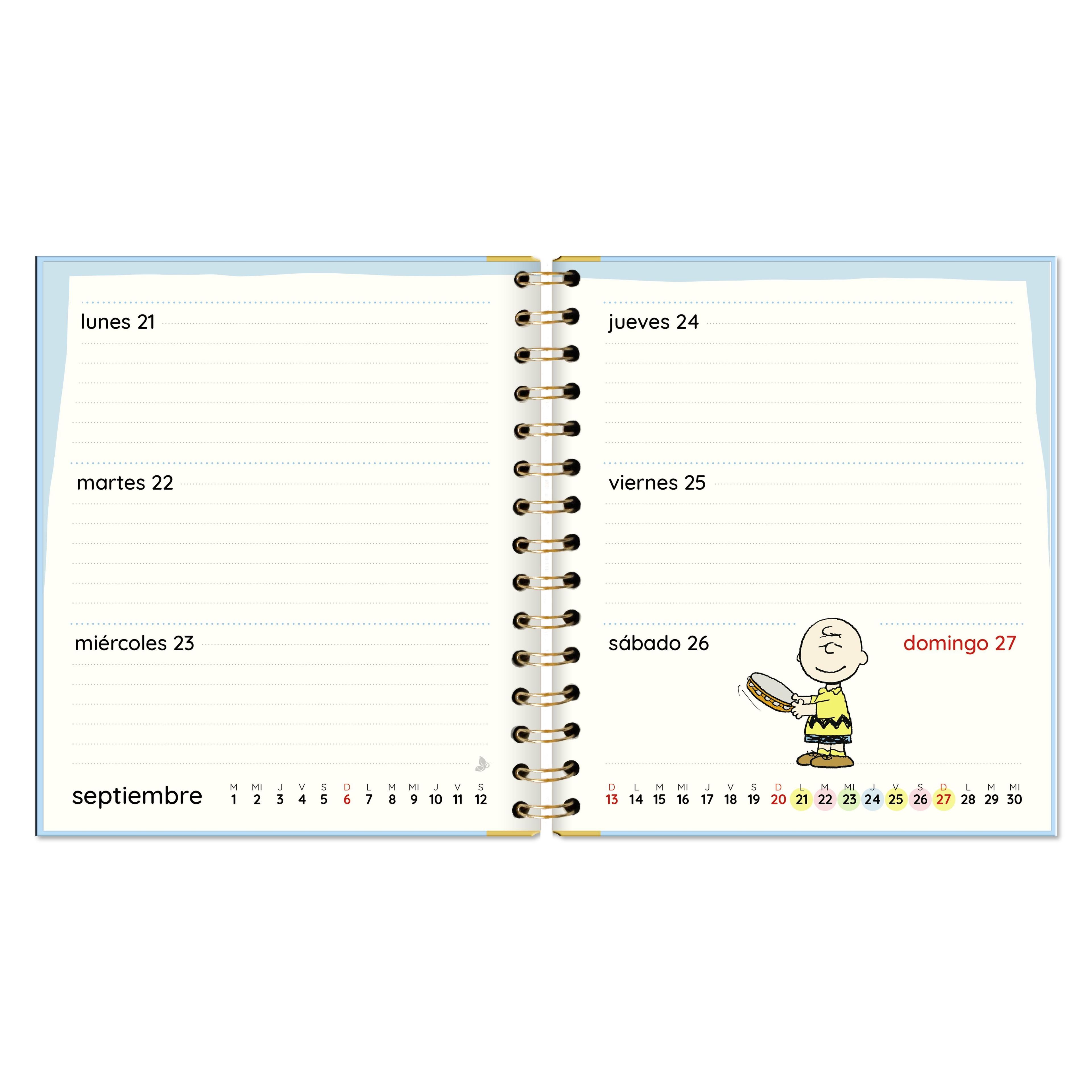 Agenda Snoopy Mi Tiempo con Amigos Semana a la Vista 2026-2