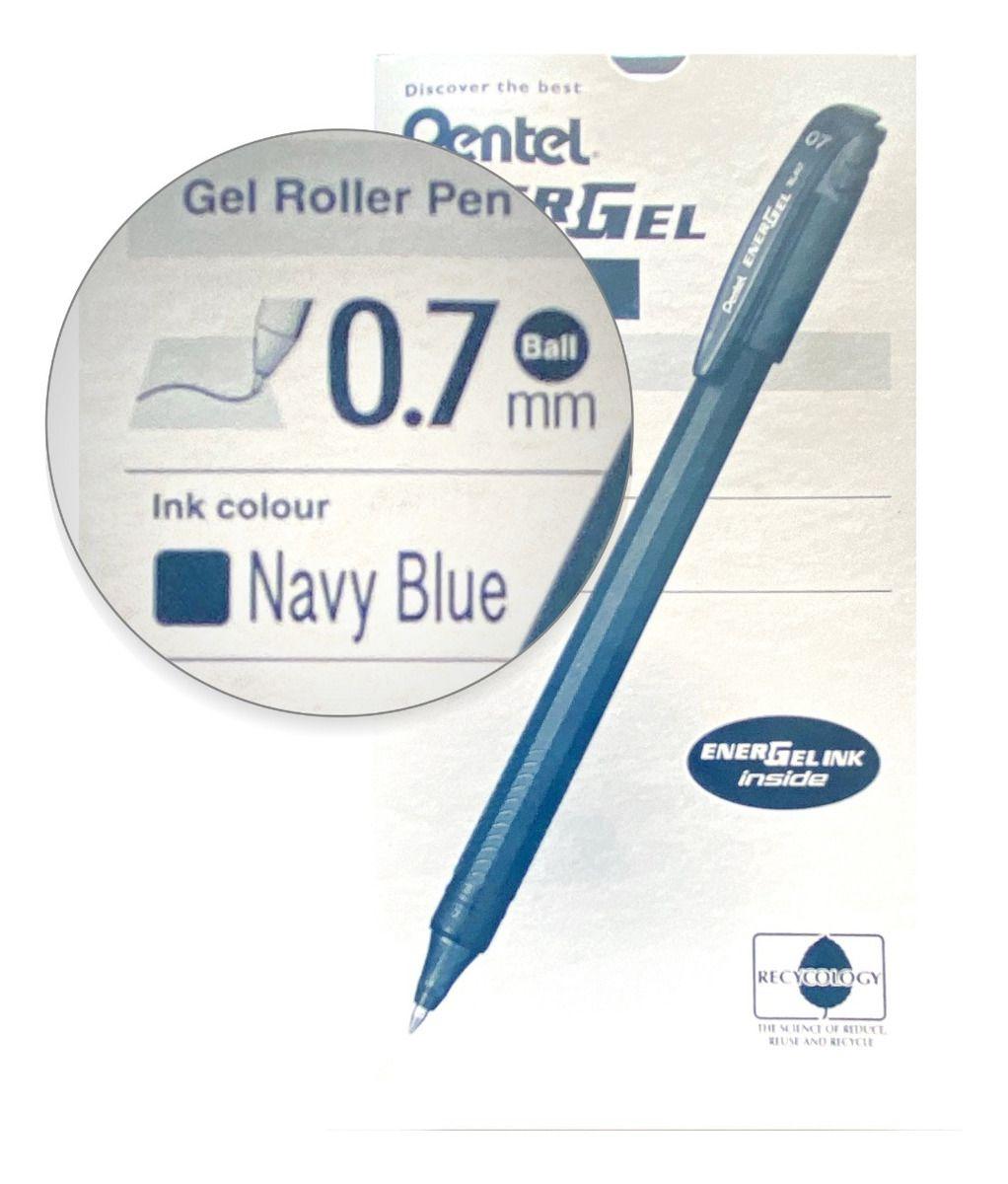 Roller Lapiz Gel Pentel Makkuro 0,7mm Navy B + Rojo - 24uni-2