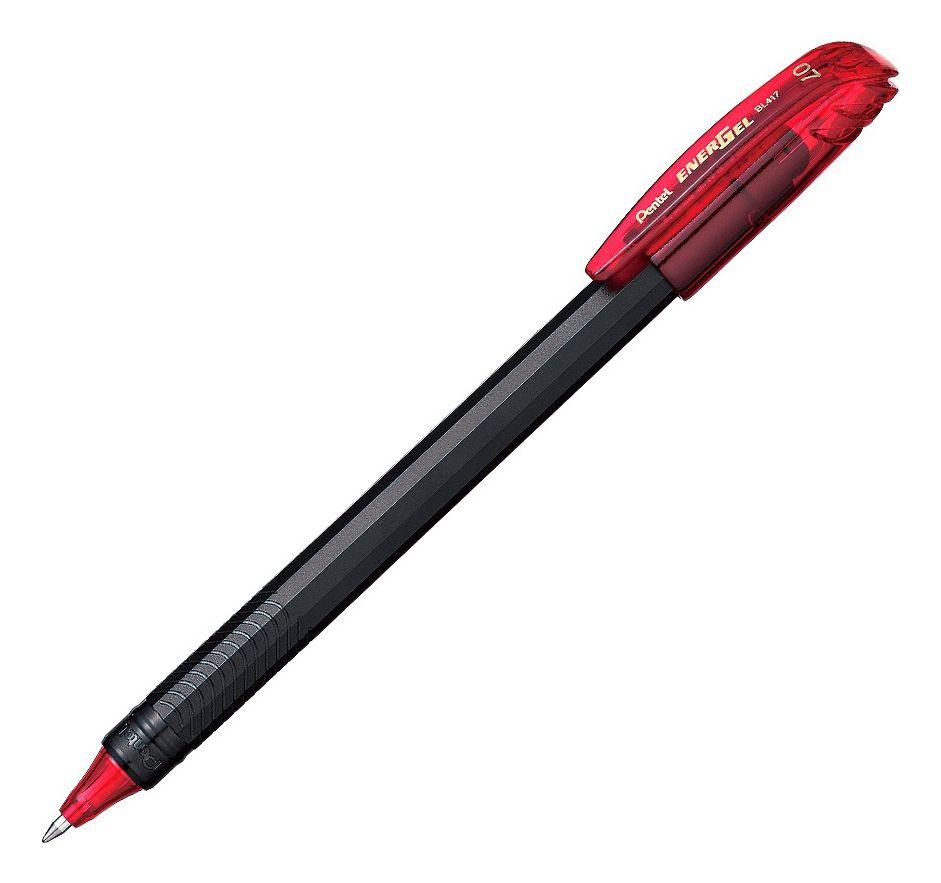 Roller Lapiz Gel Pentel Makkuro 0,7mm Navy B + Rojo - 24uni-5