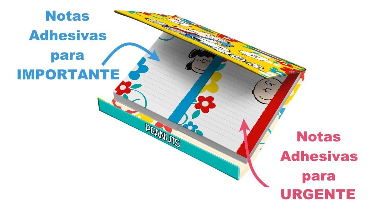 Caja Lujo SNOOPY COLOR Notas Adhesivas Importante - Urgente-2