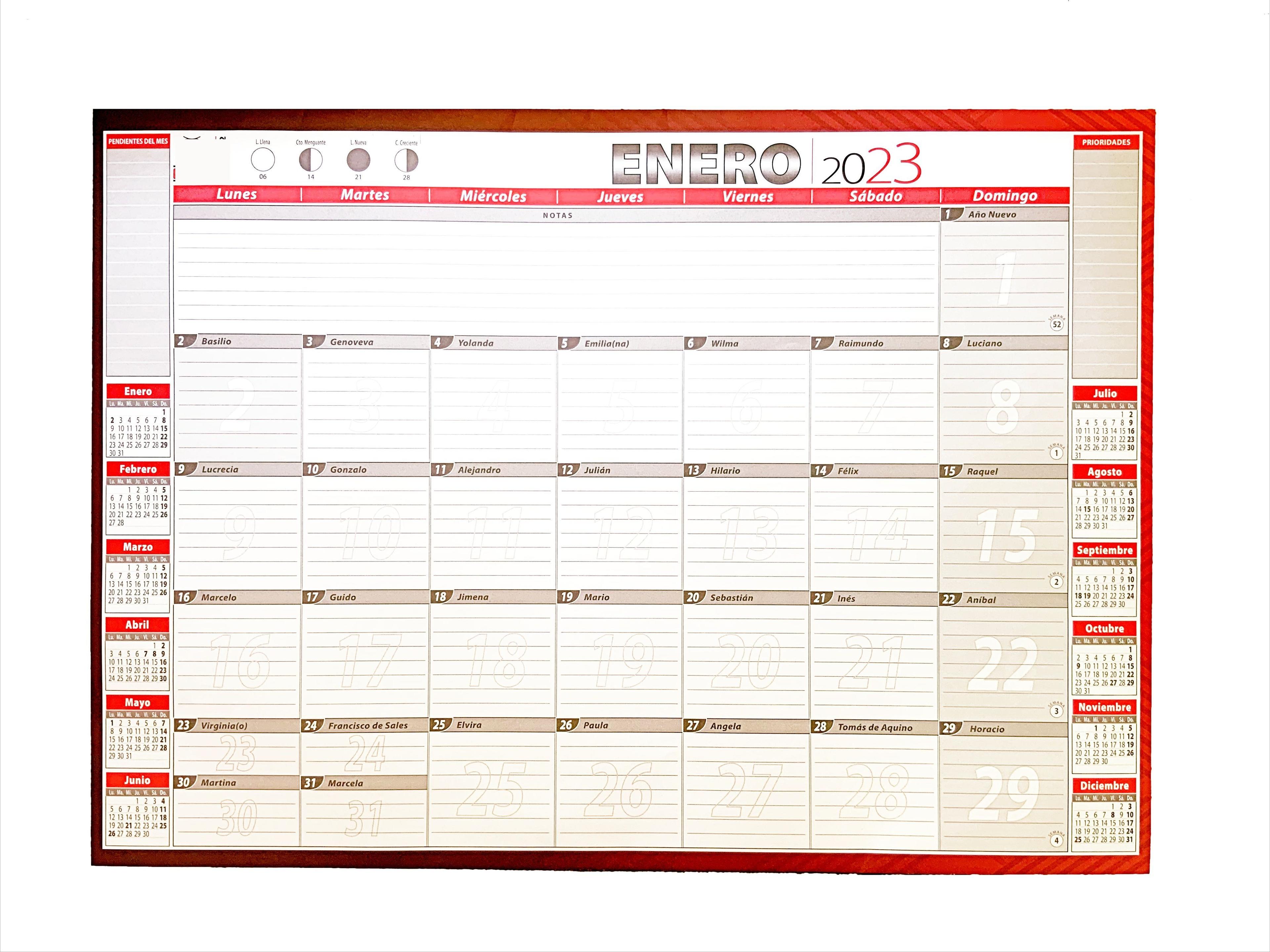 PLANNER CALENDARIO DE ESCRITORIO TRABAJO AÑO 2023-0