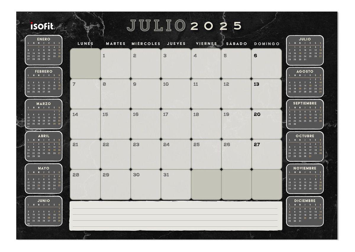 Planner Calendario Agenda Mensual Escritorio - 10uni-5