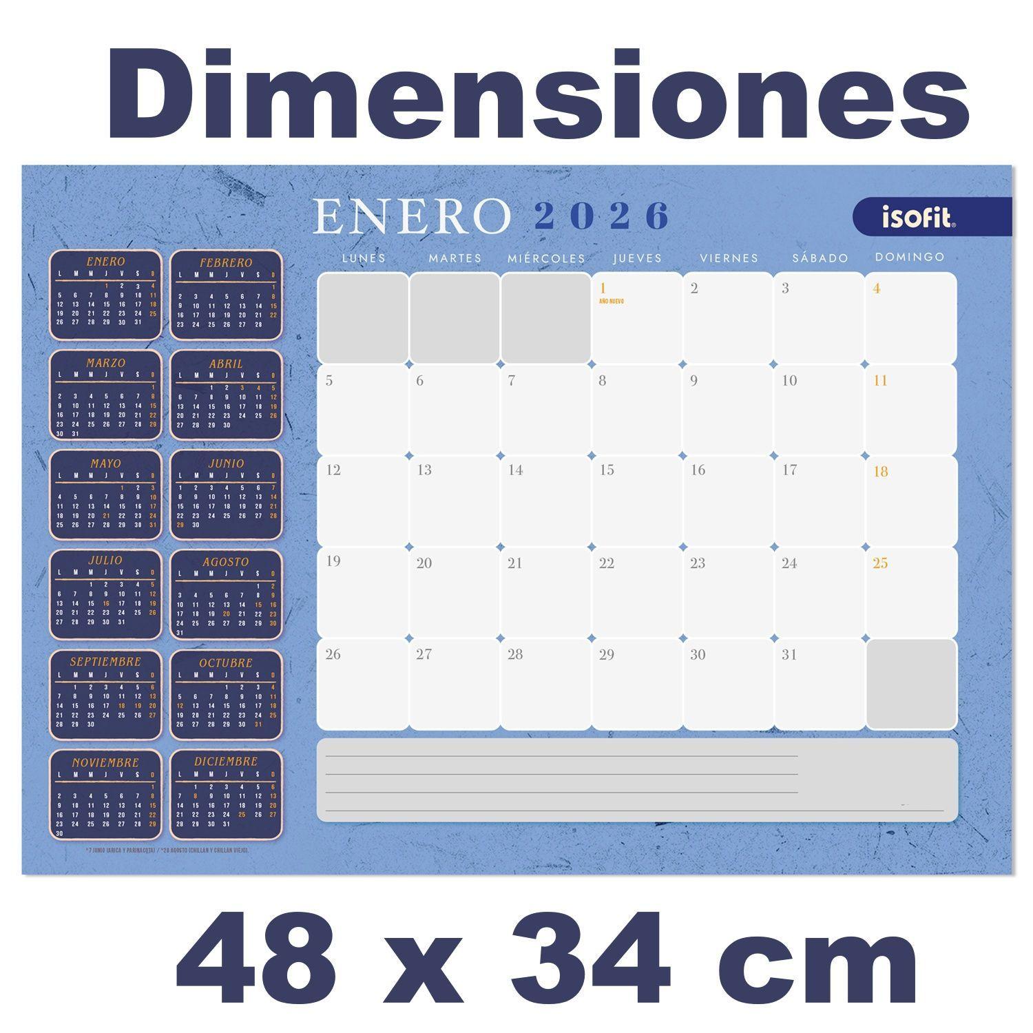 Planner Calendario Agenda Mensual Escritorio - 10uni-5