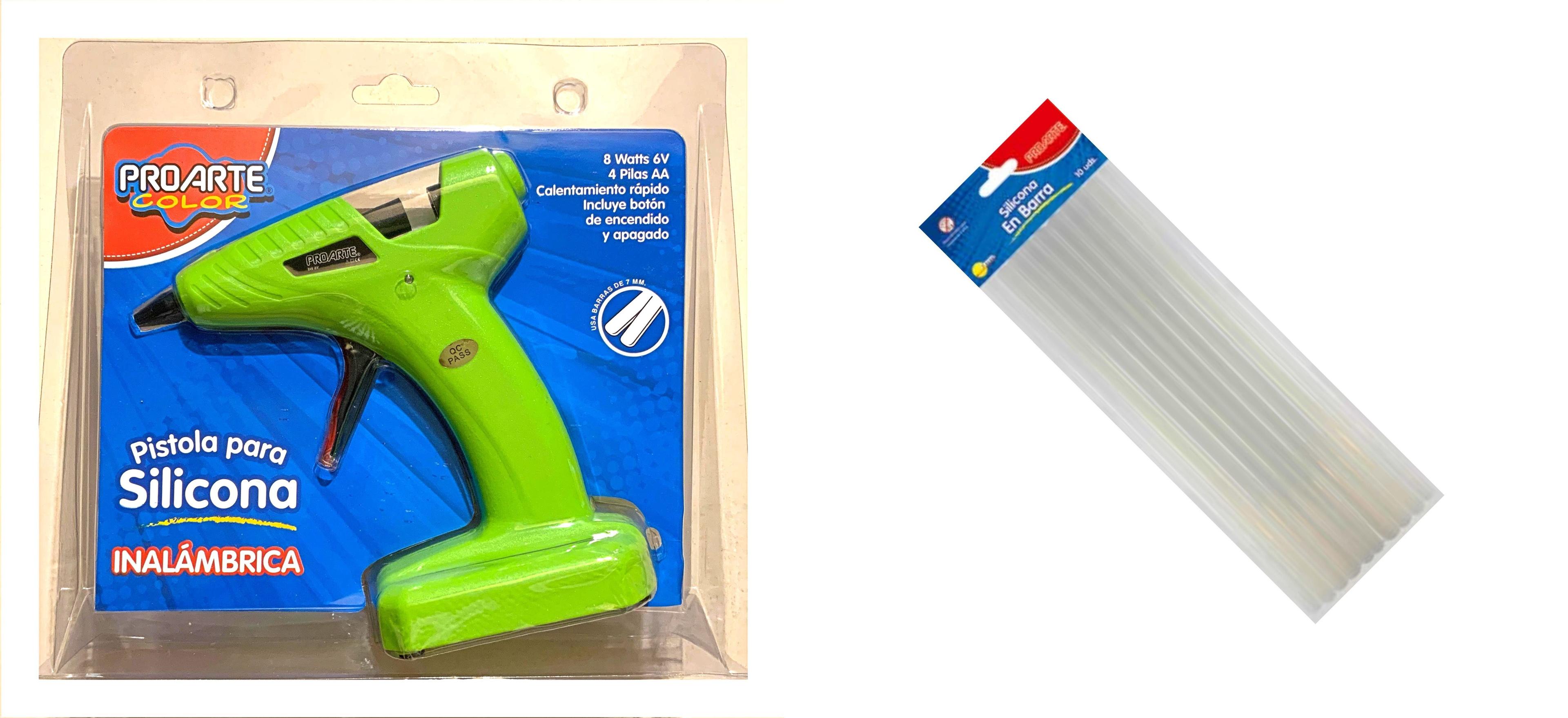 Pistola Silicona Inalámbrica 7mm-inc Bat + 50 Barra Silicona-0