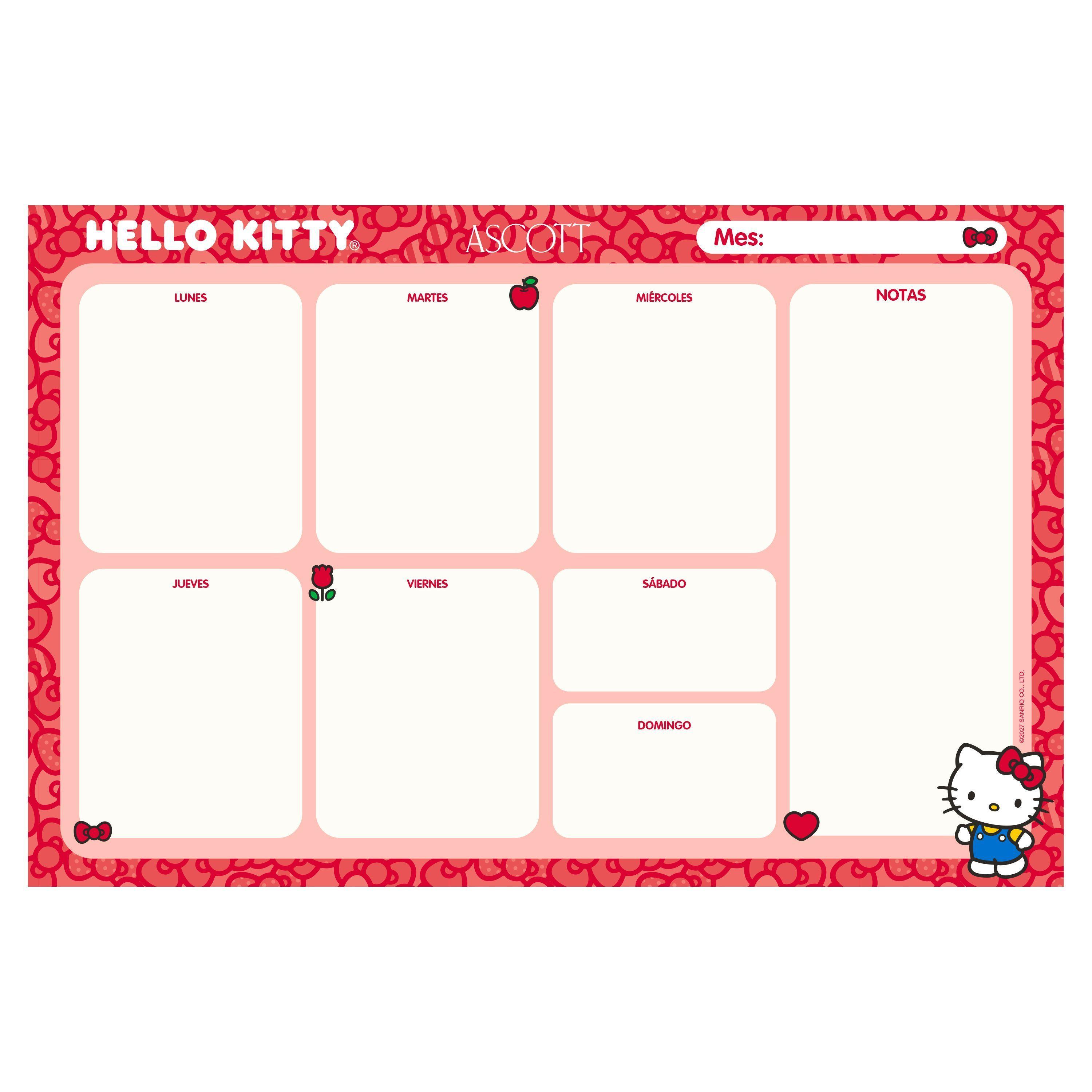 Planner Semanal Ascott Hello Kitty 2027 52 Hojas-0