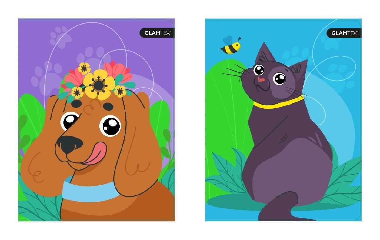 Cuaderno Glamtex Univesitario T.dura 100h 7mm Mascotas 10un-4