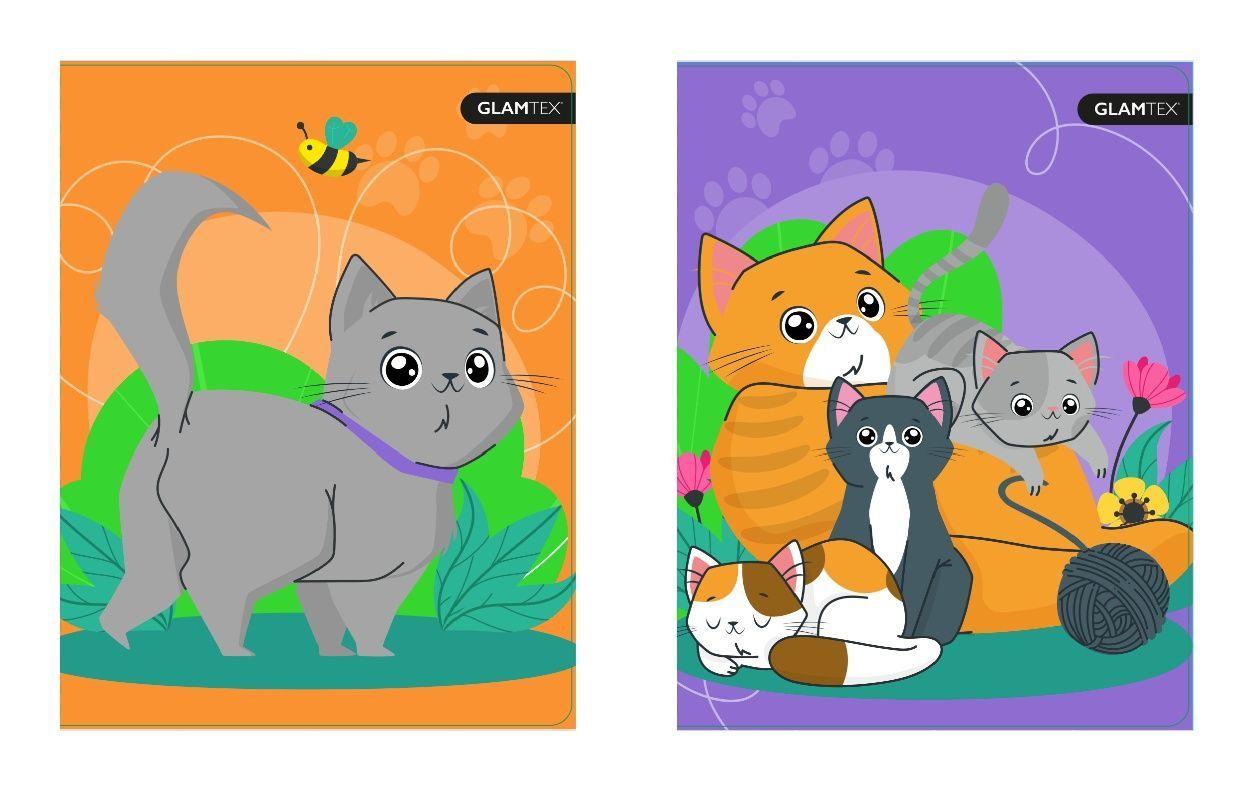 Cuaderno Glamtex Univesitario T.dura 100h 7mm Mascotas 10un-5