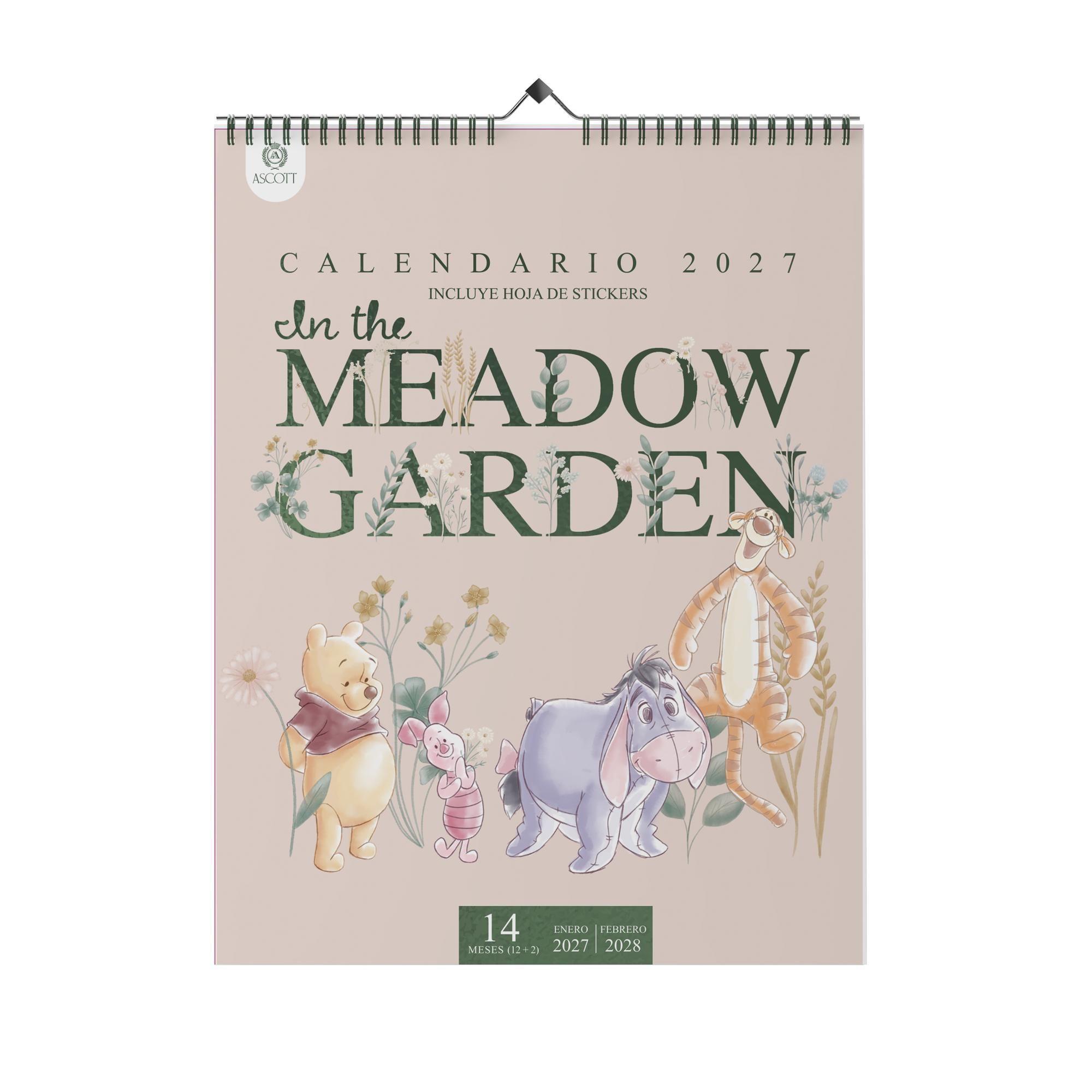 Calendario Pared Ascott Winnie Pooh Meadow Garden 2027 30x40-0