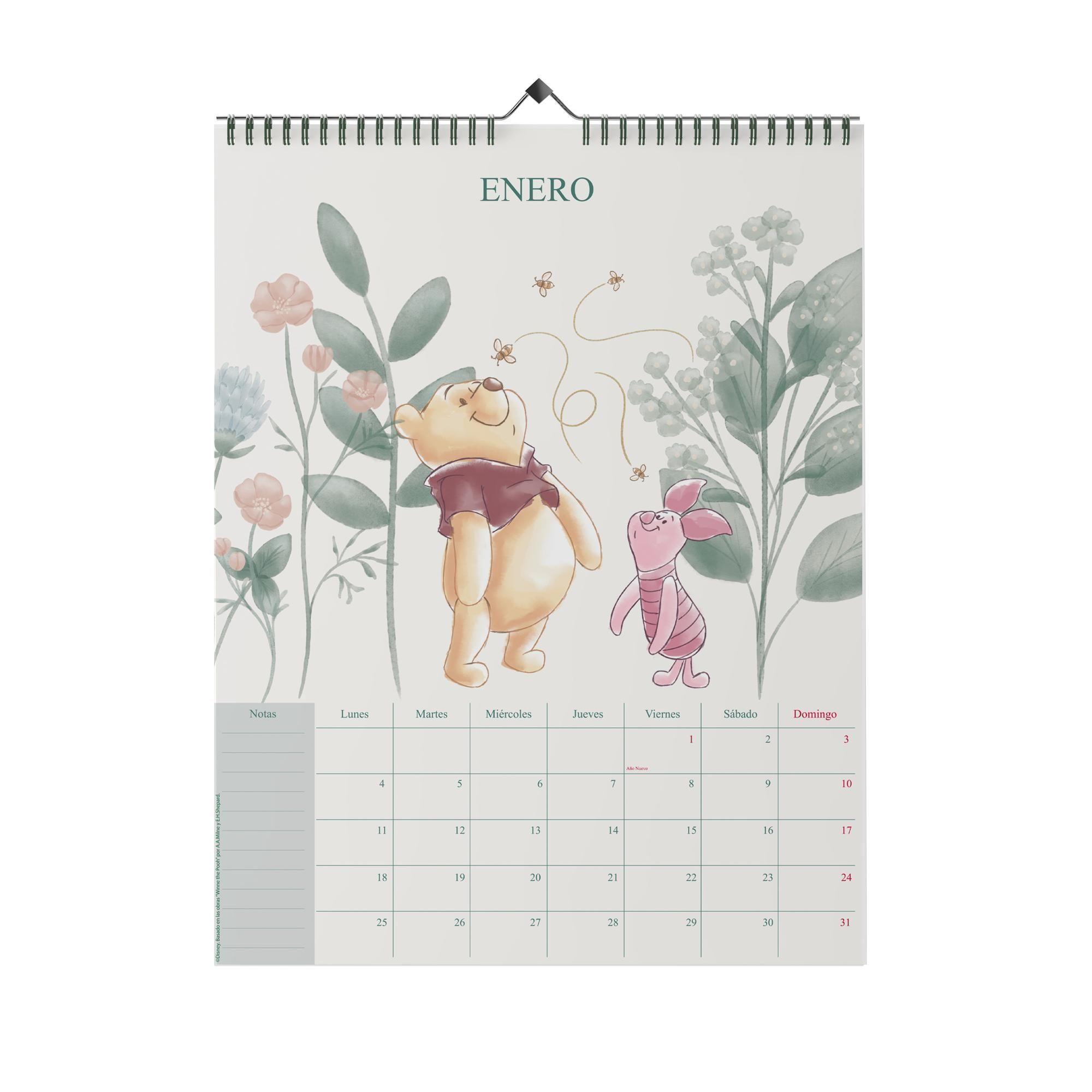 Calendario Pared Ascott Winnie Pooh Meadow Garden 2027 30x40-1