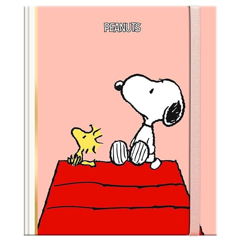 Libreta Lujo Cuaderno SNOOPY FULL LEYENDO + Lapices Gel(5)-1