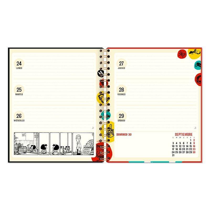 Agenda Mafalda Contigo Siempre Mejor Semana a la Vista 2026-2