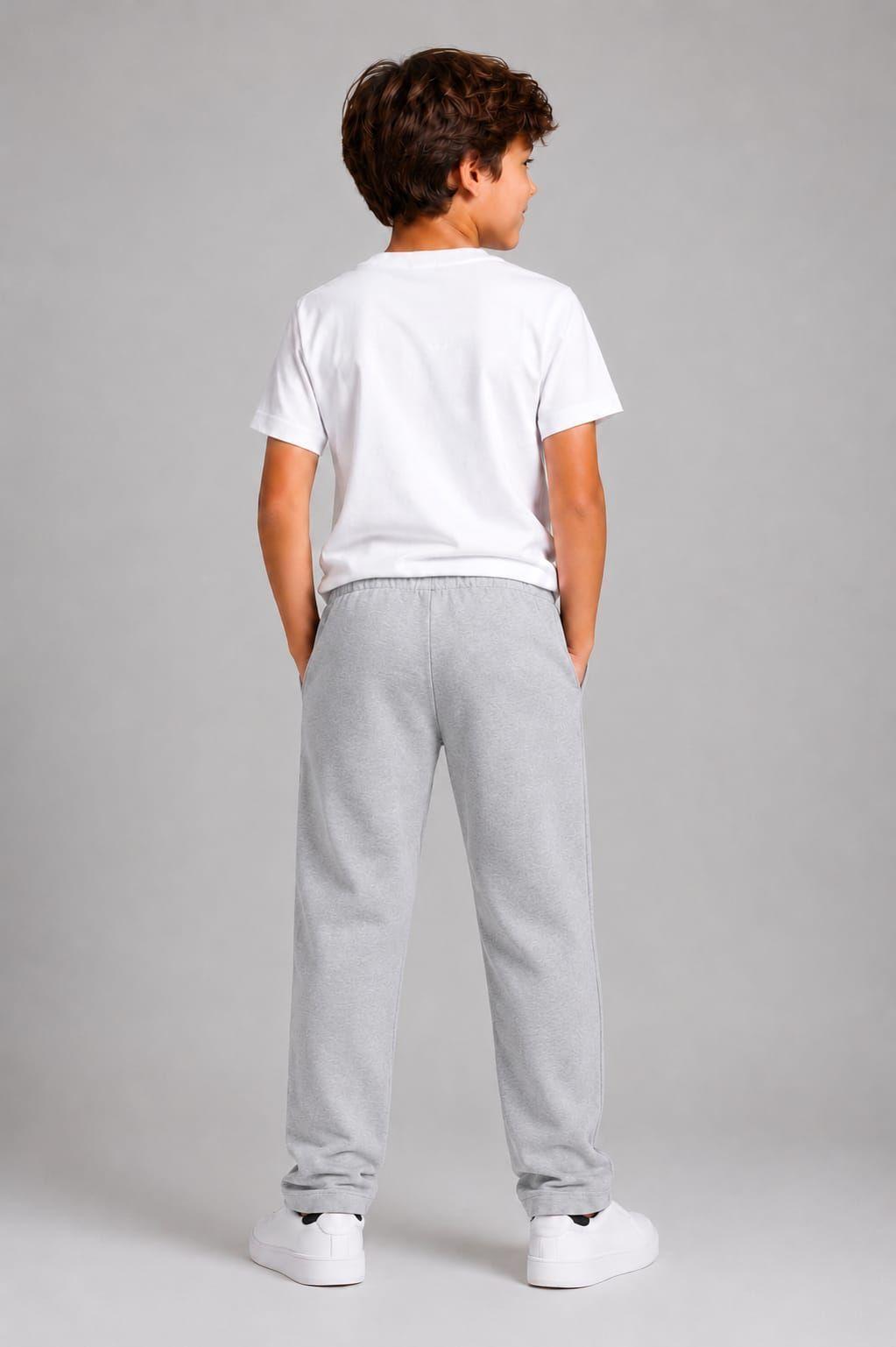Pantalon De Buzo Recto Nino 240g Ajustable Basico Algodon-7
