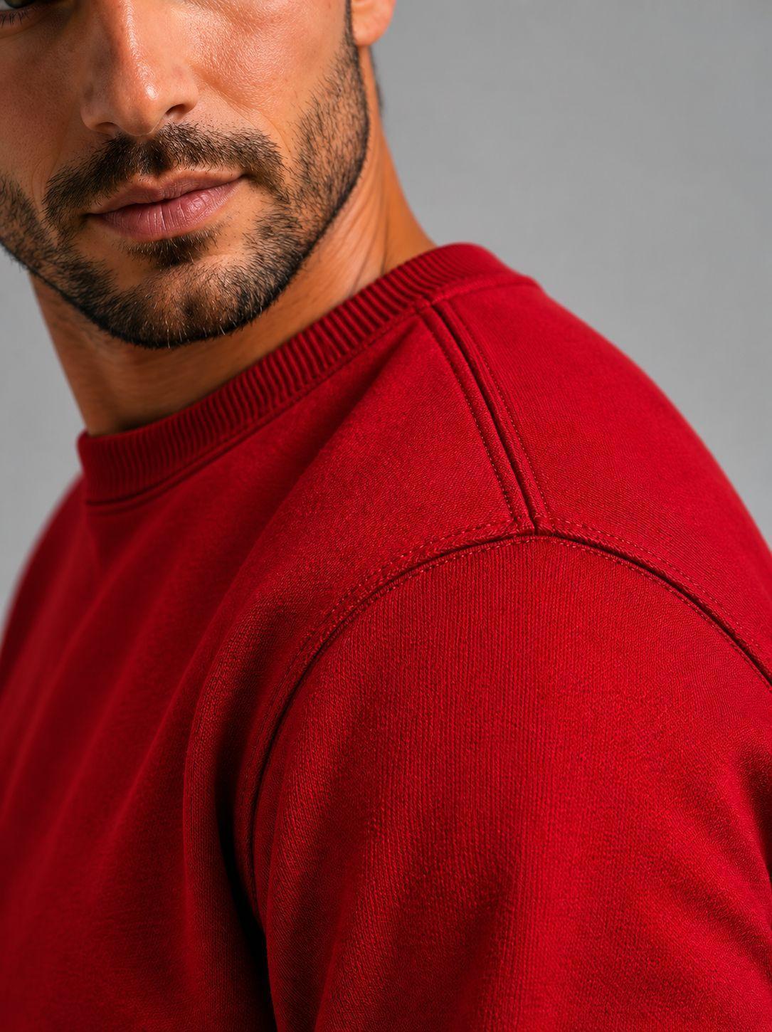 Poleron Polo Cuello Redondo 340g De Hombre 70 30 Basico-4