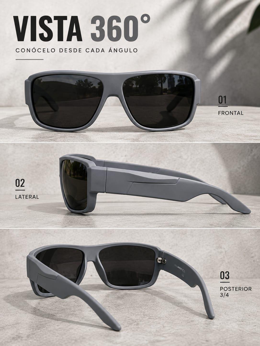 Lente De Sol Proteccion Uv400 Polarizado De Hombre Con Caja-2