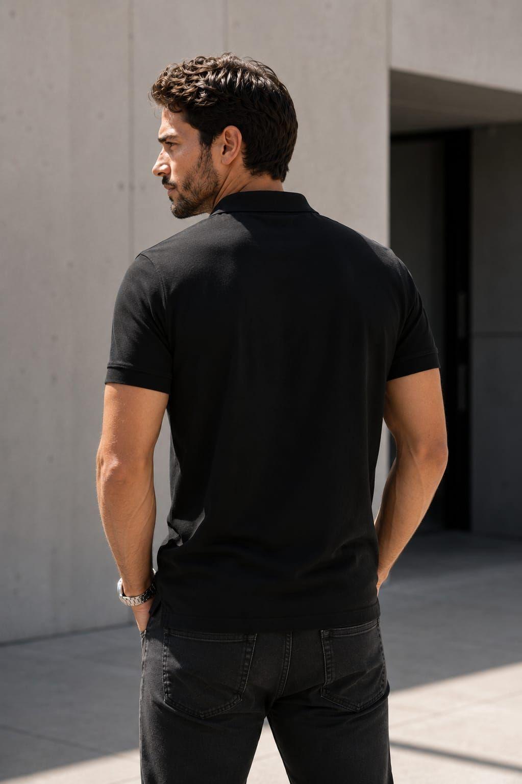 Polera Pique Polo Basica 60 40 Manga Corta 240gm Trabajo-2