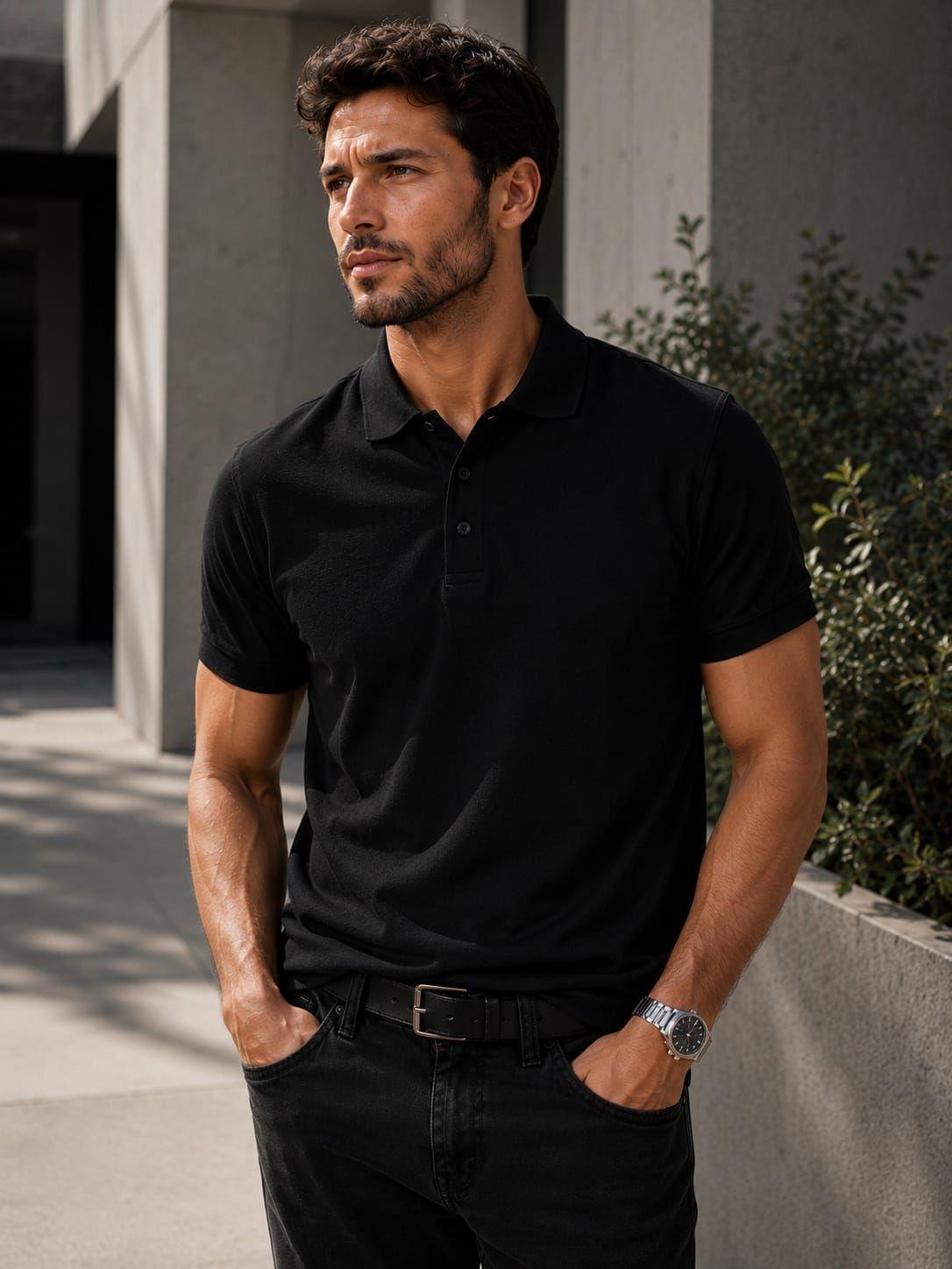 Polera Pique Polo Basica 60 40 Manga Corta 240gm Trabajo-6