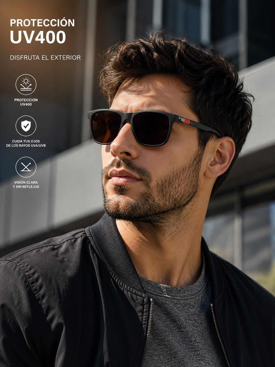Lentes De Sol De Hombre Polarizados Proteccion Uv400 Casual-5