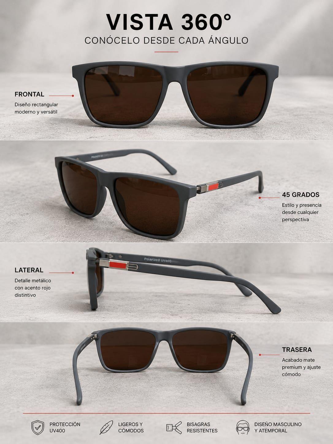 Lentes De Sol De Hombre Polarizados Proteccion Uv400 Casual-6