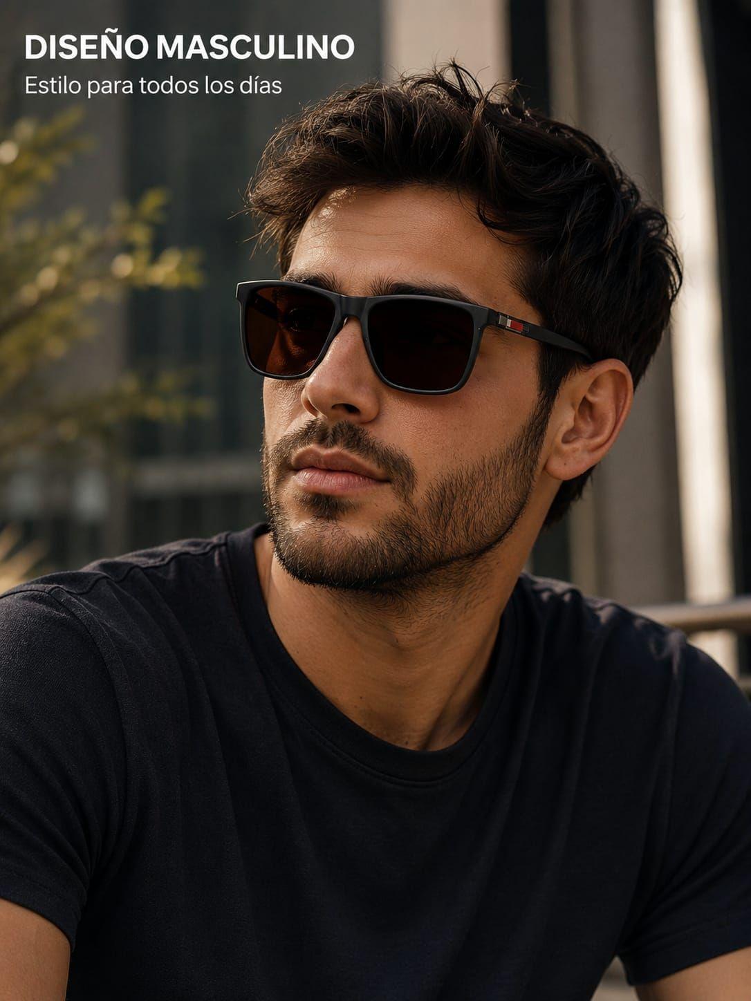 Lentes De Sol De Hombre Polarizados Proteccion Uv400 Casual-7