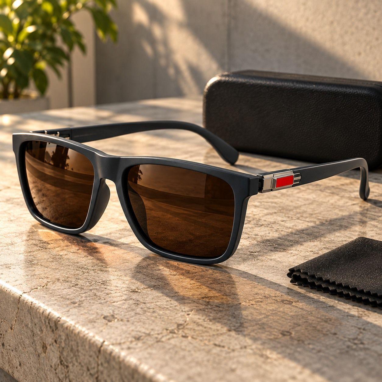Lentes De Sol De Hombre Polarizados Proteccion Uv400 Casual-0