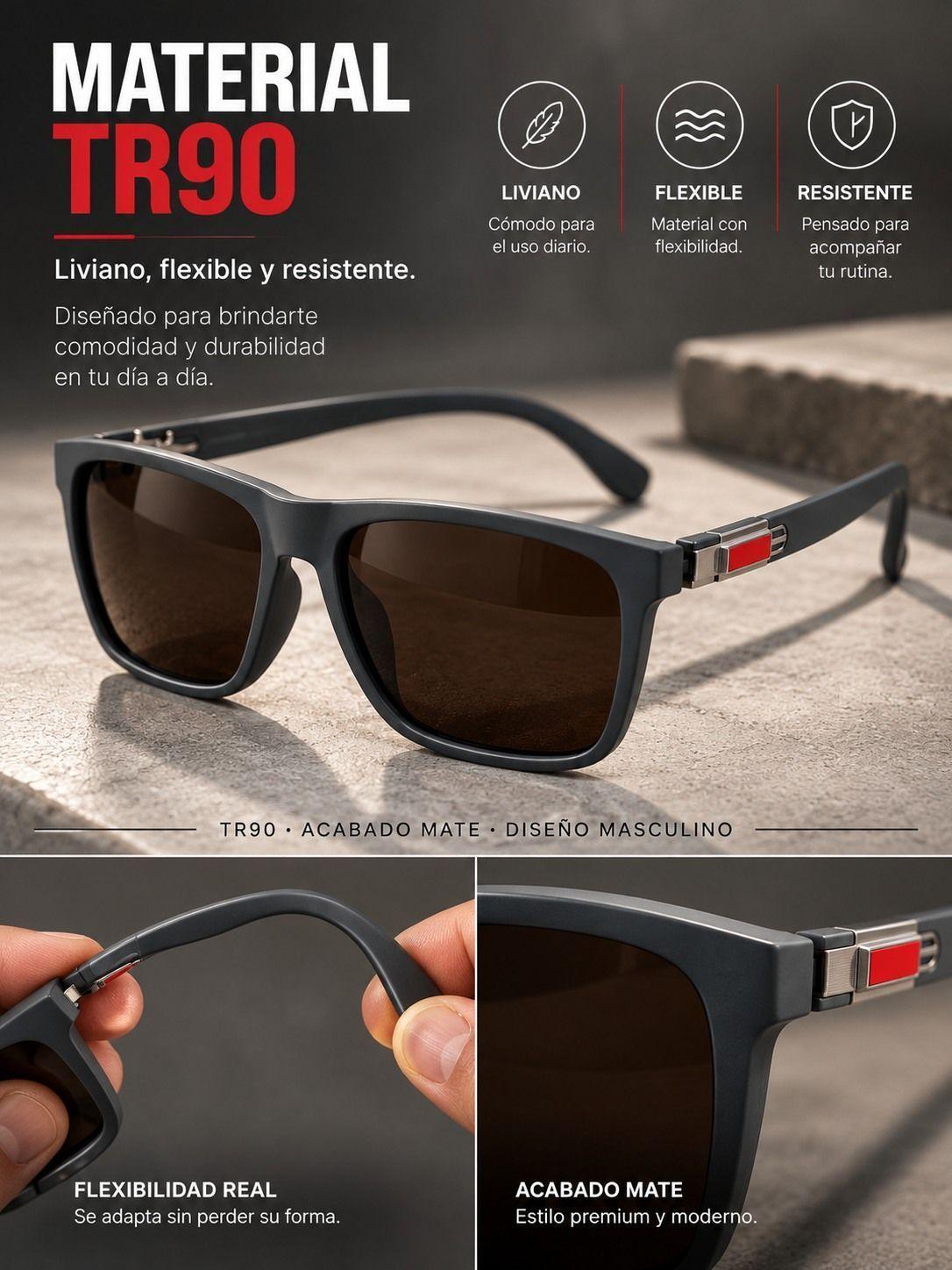 Lentes De Sol De Hombre Polarizados Proteccion Uv400 Casual-4