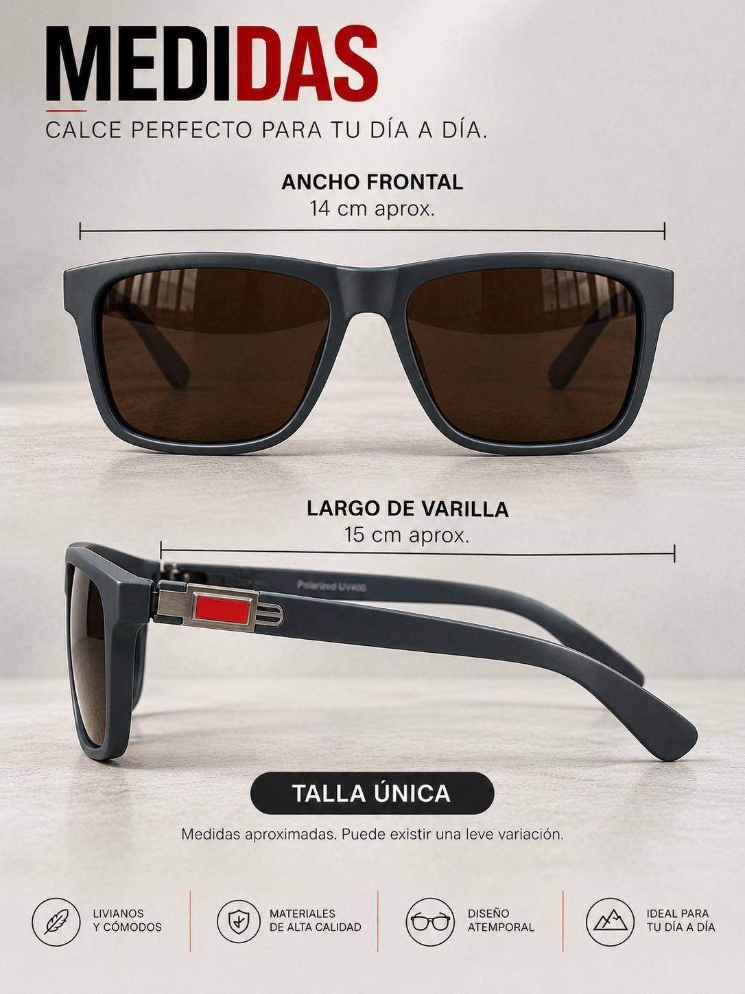 Lentes De Sol De Hombre Polarizados Proteccion Uv400 Casual-8