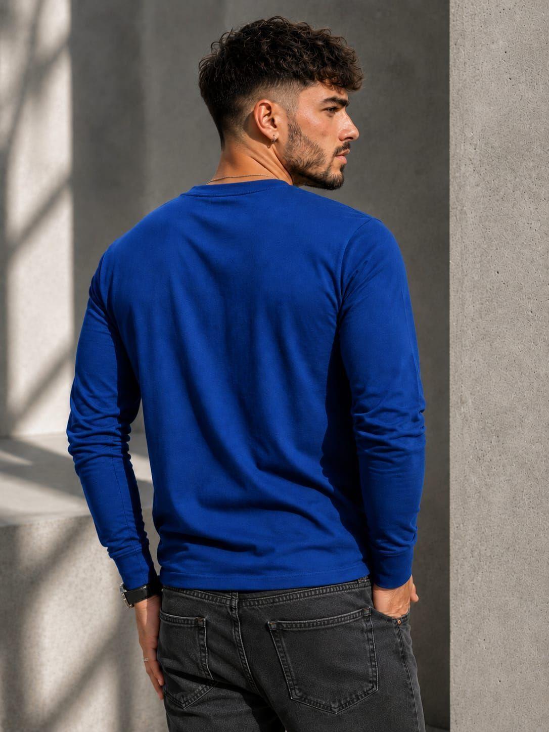 Polera Manga Larga 100% Algon Cuello Redondo 180G Para Hombre Estampar-2